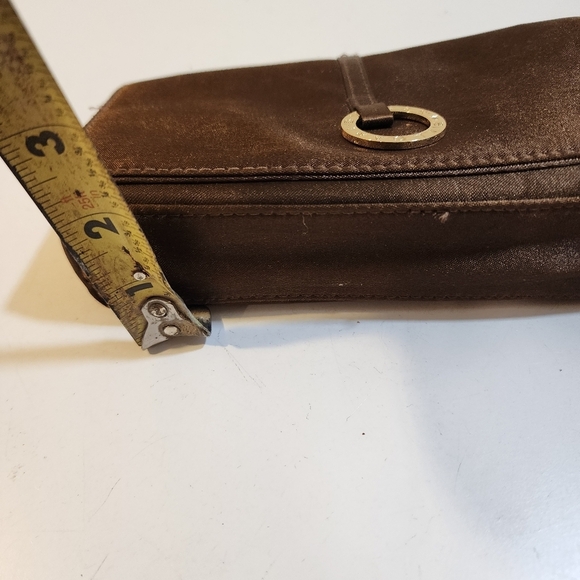 Bulgary Brown Satin Satchel Cosmetic Bag - Picture 3 of 12